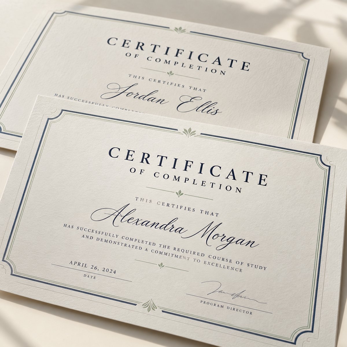 Certificates